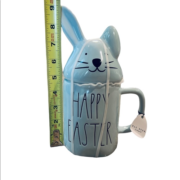 Rae Dunn Easter Mug with Bunny Topper Blue - Picture 3 of 5